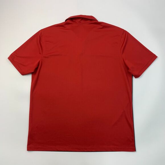 Nike Golf Shirt Mens XL Extra Large Red Gray Performance Dri Fit Polo - Picture 9 of 11